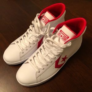 Men Converse Pro Leather 76 Mid White/Casino/White